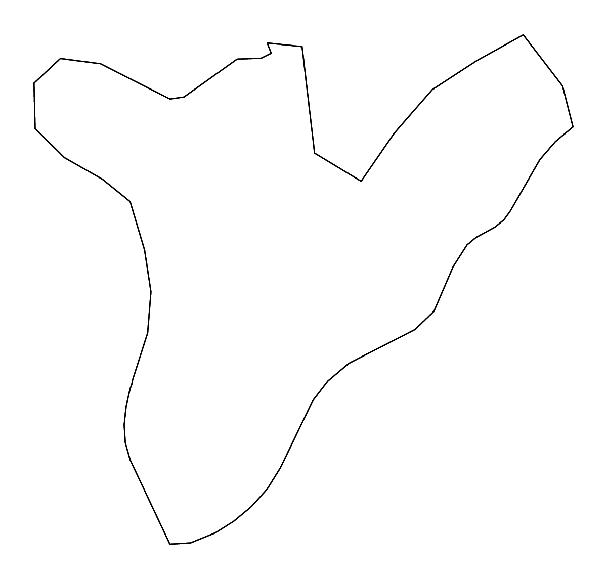 Mapa de contorno de Zangilan, Azerbaijan con ríos.