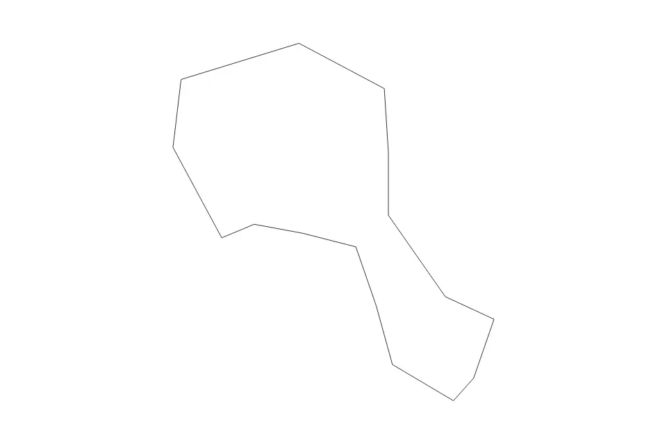 Outline map of Muharraq Governorate, Bahrain with subdivision borders.