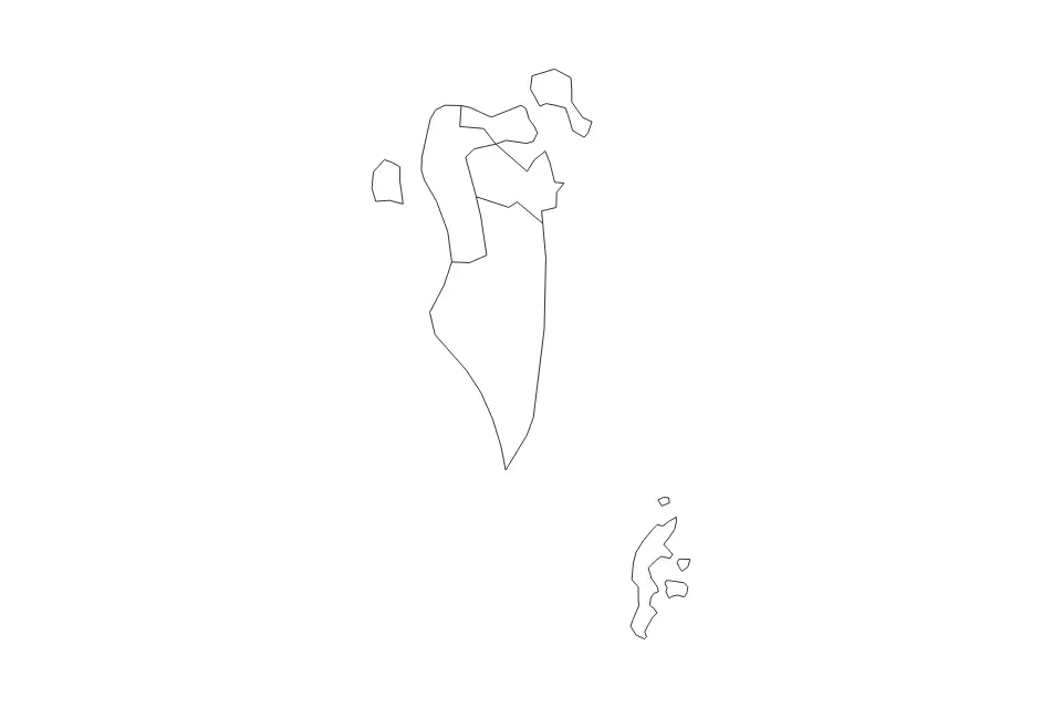 Bahrain outline map preview