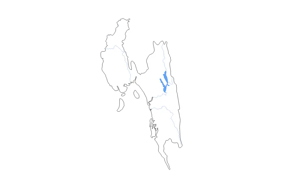 Carte de Chattogram, Bangladesh de type contour, lacs et rivières pour Asie, montrant contour, lacs et rivières avec des éléments hydrographiques comme Kaptai Lake.