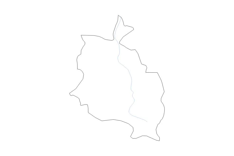 Mapa de Chukha, Bhutan de tipo contorno y ríos para Asia, con contorno y ríos con límites limpios.