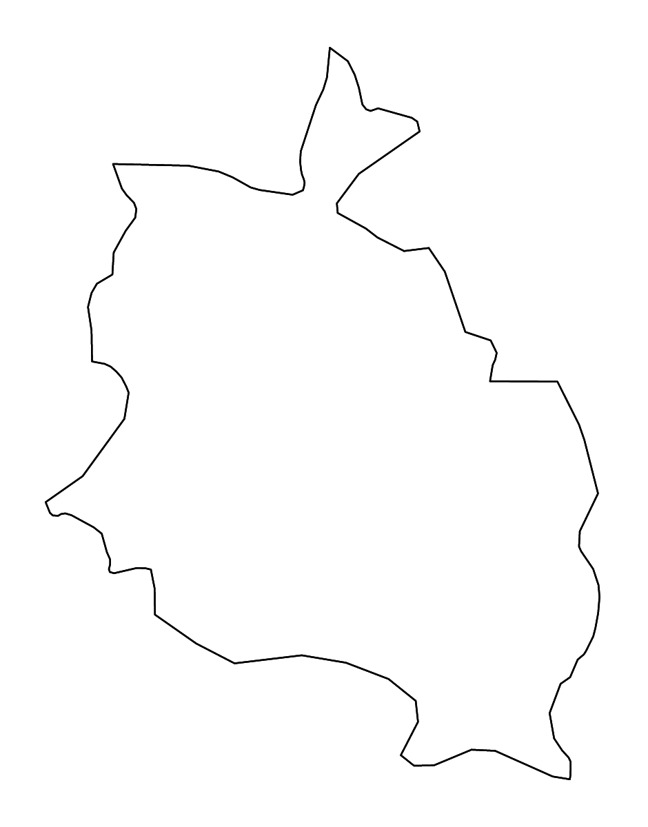 Mapa de contorno de Chukha, Bhutan con ríos.