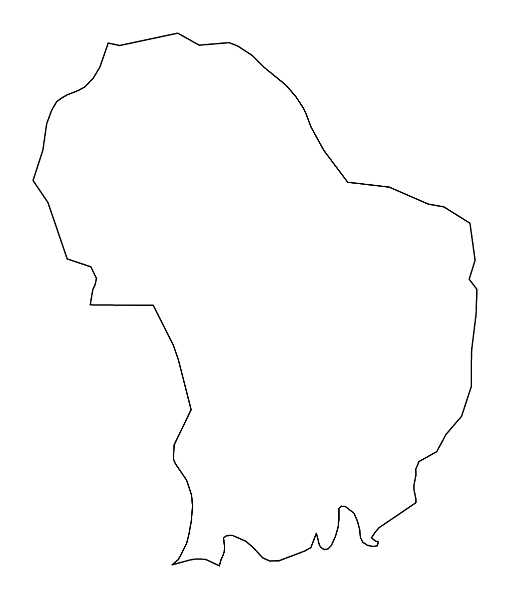 Mapa de contorno de Dagana, Bhutan con ríos.