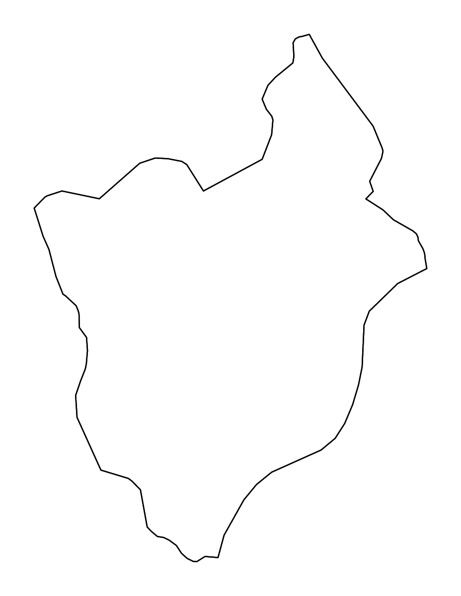 Mapa de contorno de Mongar, Bhutan con ríos.
