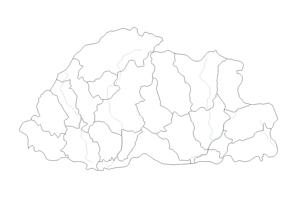 Bhutan outline map preview
