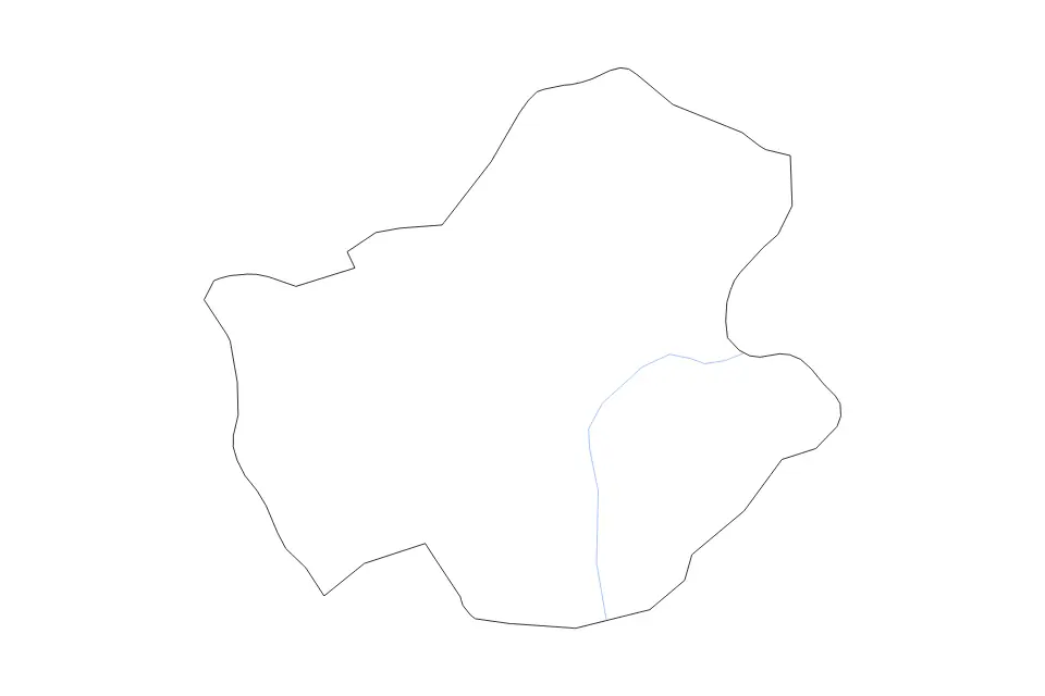 Carte de Punakha, Bhutan de type contour et rivières pour Asie, montrant contour et rivières avec des limites nettes.
