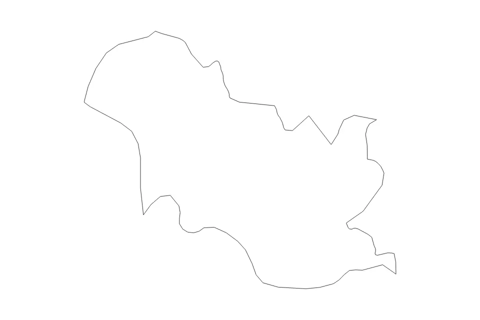 Mapa de Samtse, Bhutan de tipo contorno para Asia, con contorno con límites limpios.