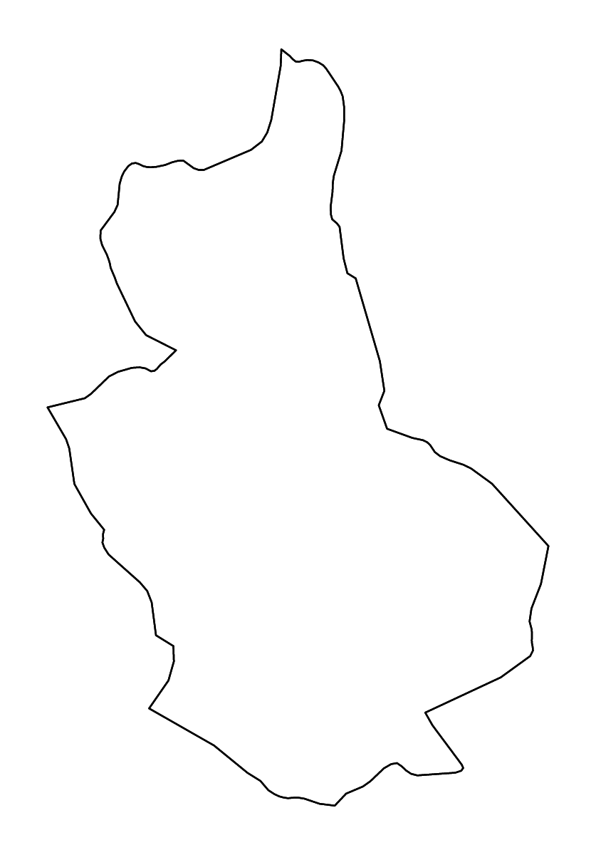 Mapa de contorno de Trongsa, Bhutan con ríos.