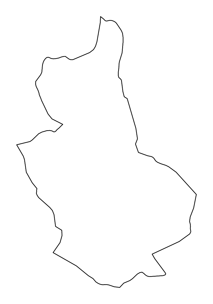 Mapa de contorno de Trongsa, Bhutan con ríos.