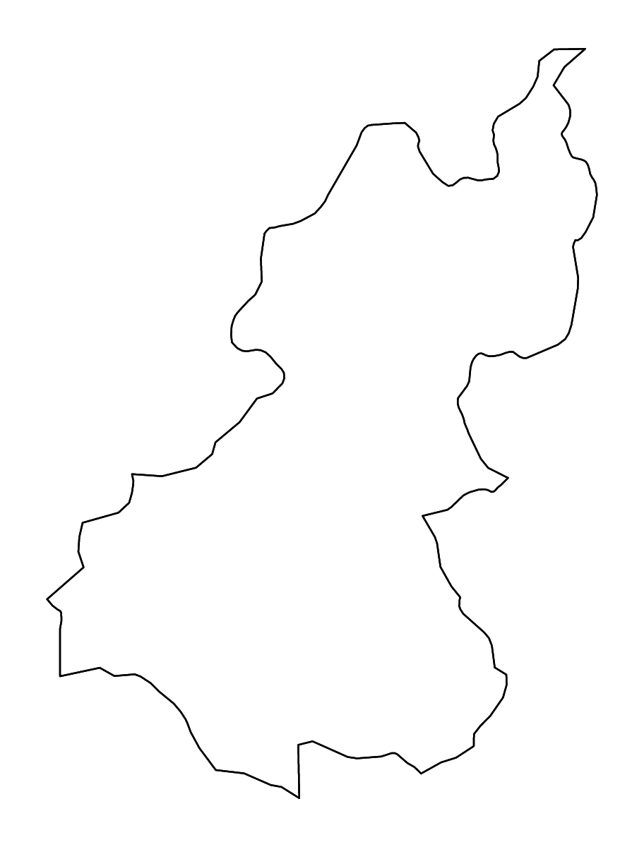 Mapa de contorno de Wangdue Phodrang, Bhutan con ríos.