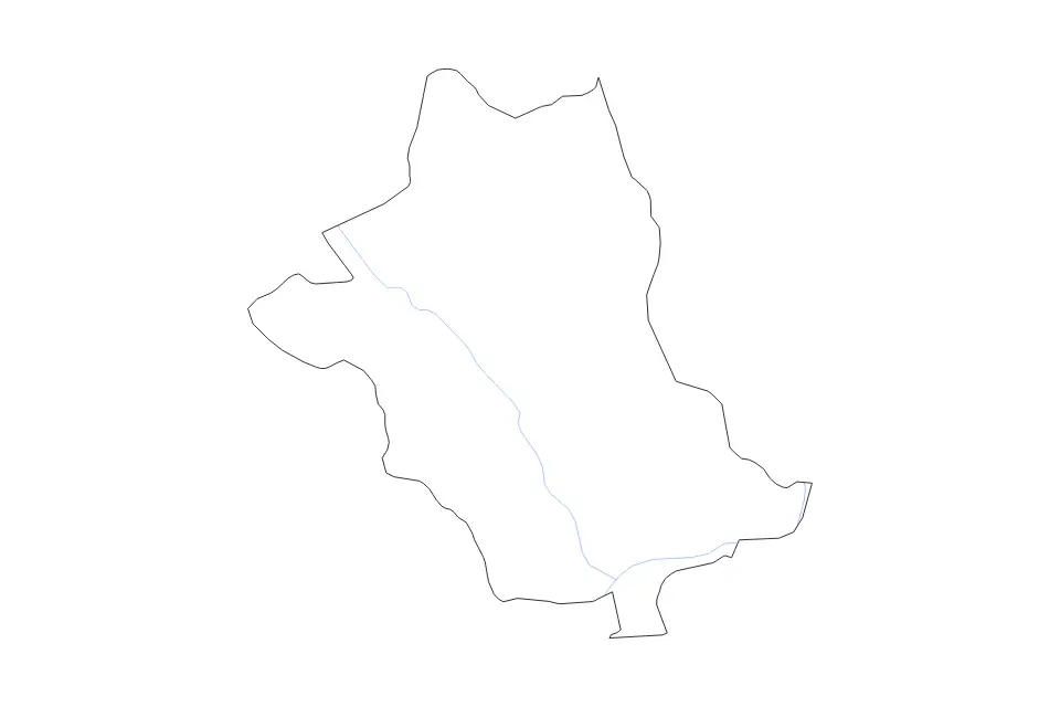 Carte de Zhemgang, Bhutan de type contour et rivières pour Asie, montrant contour et rivières avec des limites nettes.