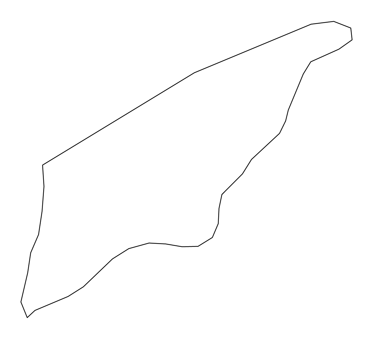 Mapa de contorno de Brunei-Muara, Brunei Darussalam.