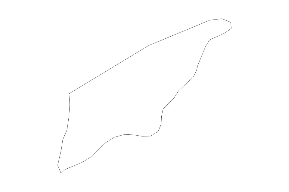 Mapa de Brunei-Muara, Brunei Darussalam de tipo contorno para Asia, con contorno con límites limpios.