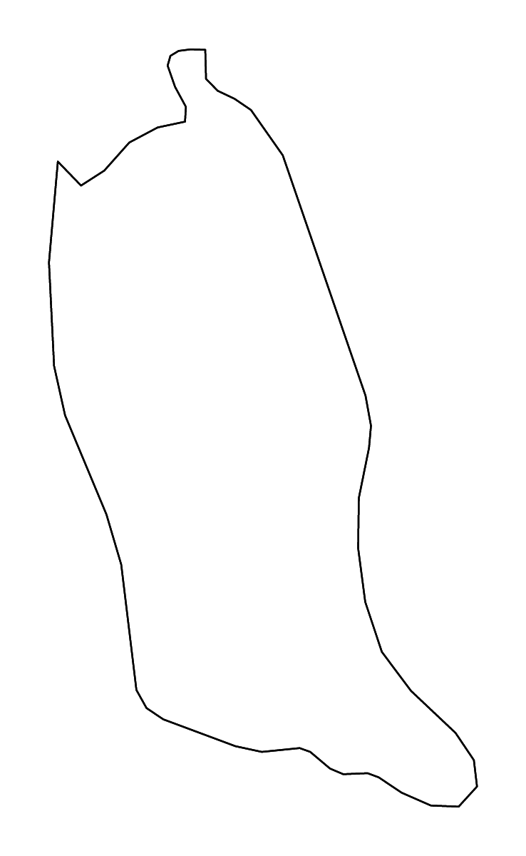 Outline map of Temburong District, Brunei Darussalam with rivers.