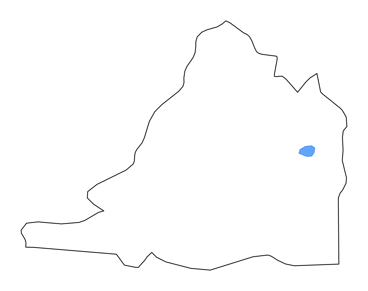 Mapa de contorno de Banteay Meanchey, Cambodia con lagos y ríos.