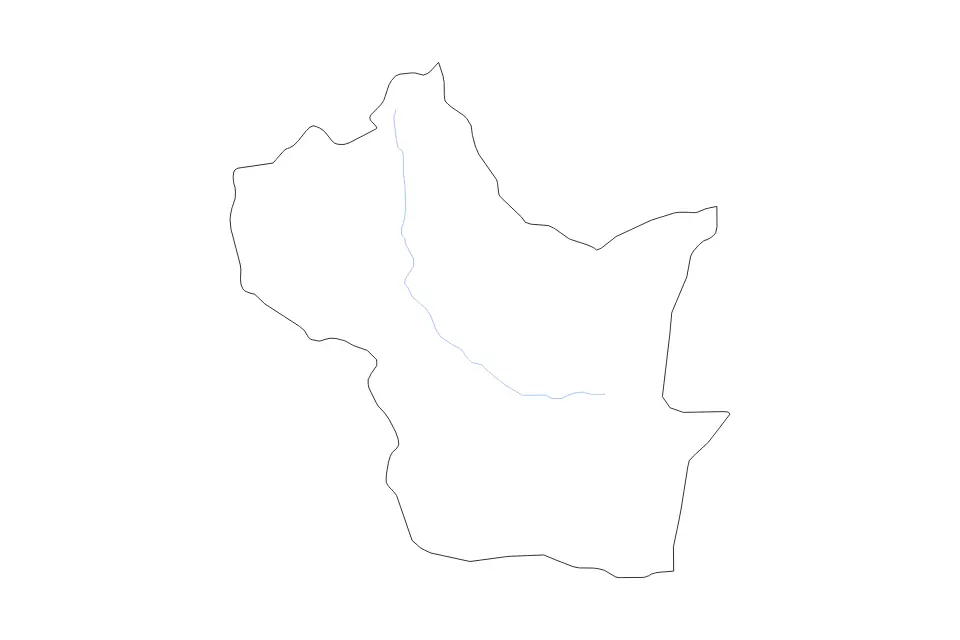 Carte de Kam, Cambodia de type contour et rivières pour Asie, montrant contour et rivières avec des limites nettes.
