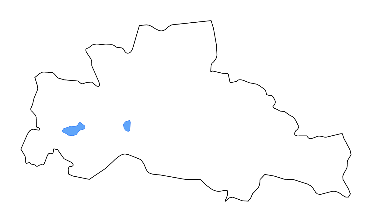 Carte de contour de Kampong Cham, Cambodia avec lacs et rivières.
