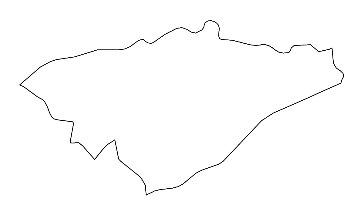 Mapa de contorno de Oddar Meanchey, Cambodia con ríos.