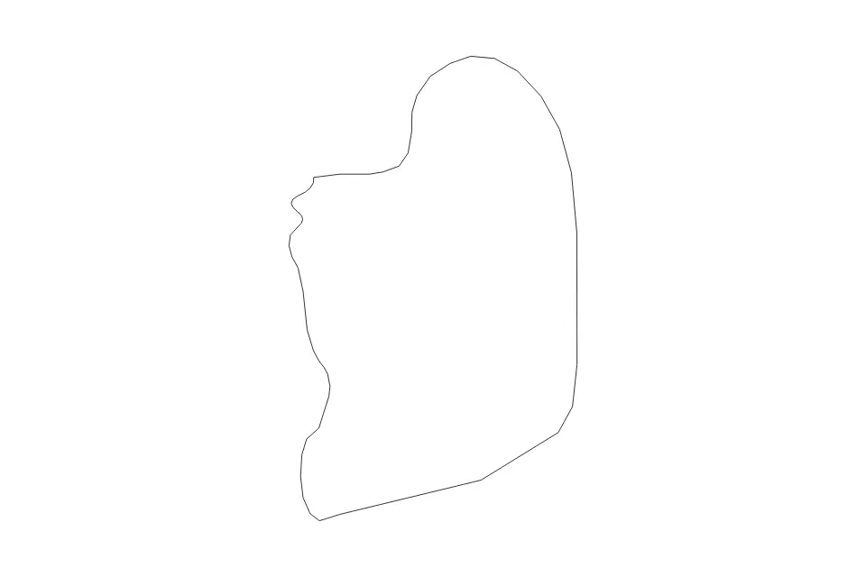 Carte de Pailin, Cambodia de type contour pour Asie, montrant contour avec des limites nettes.