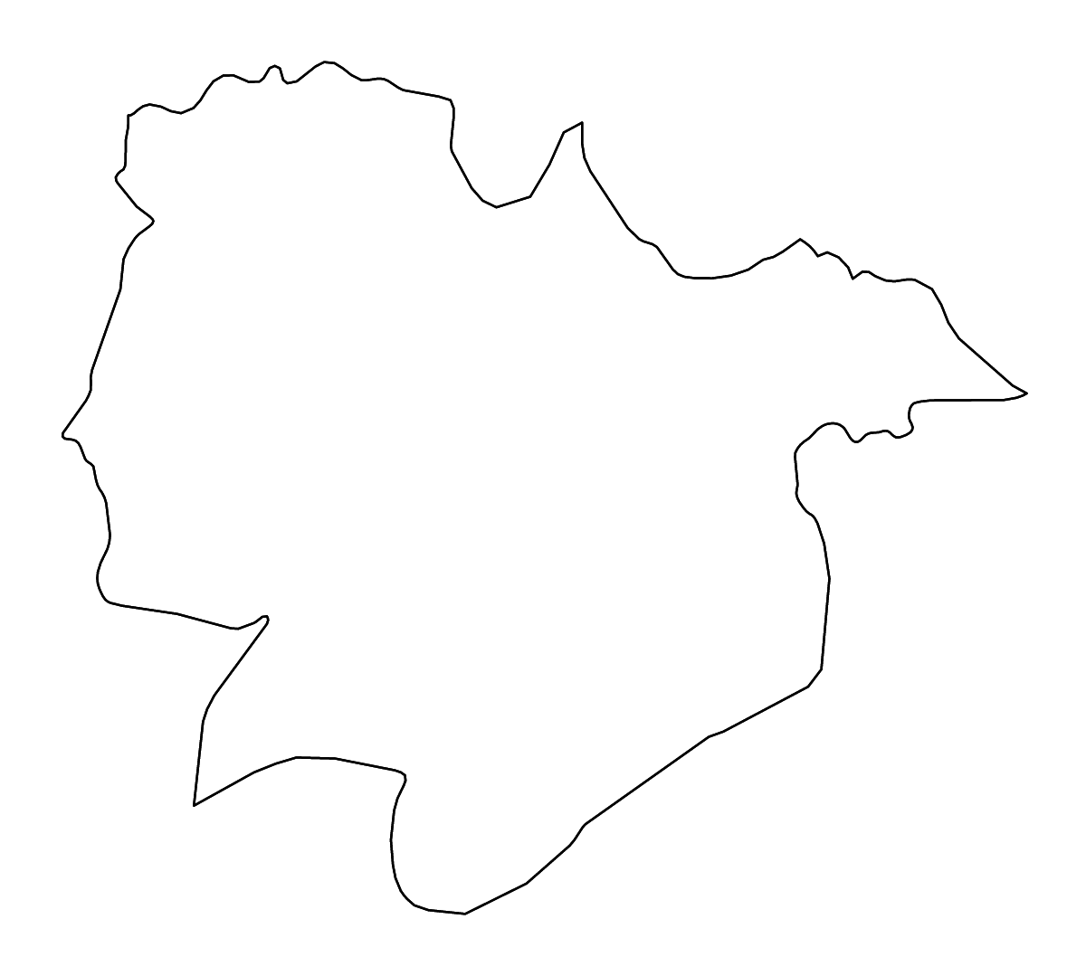 Mapa de contorno de Preah Vihear, Cambodia con ríos.