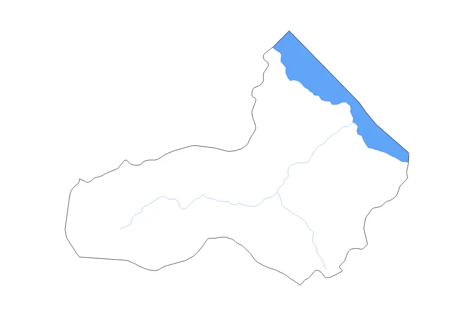 Mapa de Pursat, Cambodia de tipo contorno, lagos y ríos para Asia, con contorno, lagos y ríos con elementos de agua como Tonle Sap.