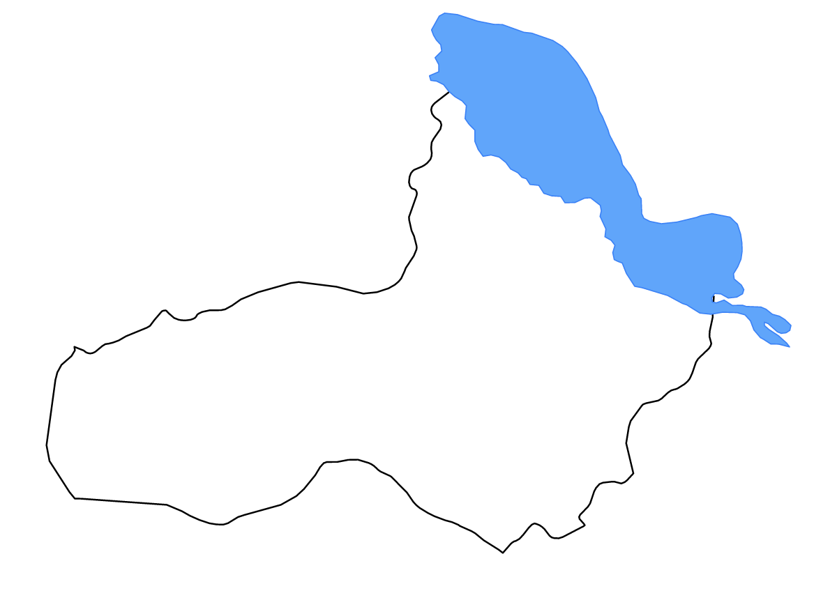 Mapa de contorno de Pursat, Cambodia con lagos y ríos.