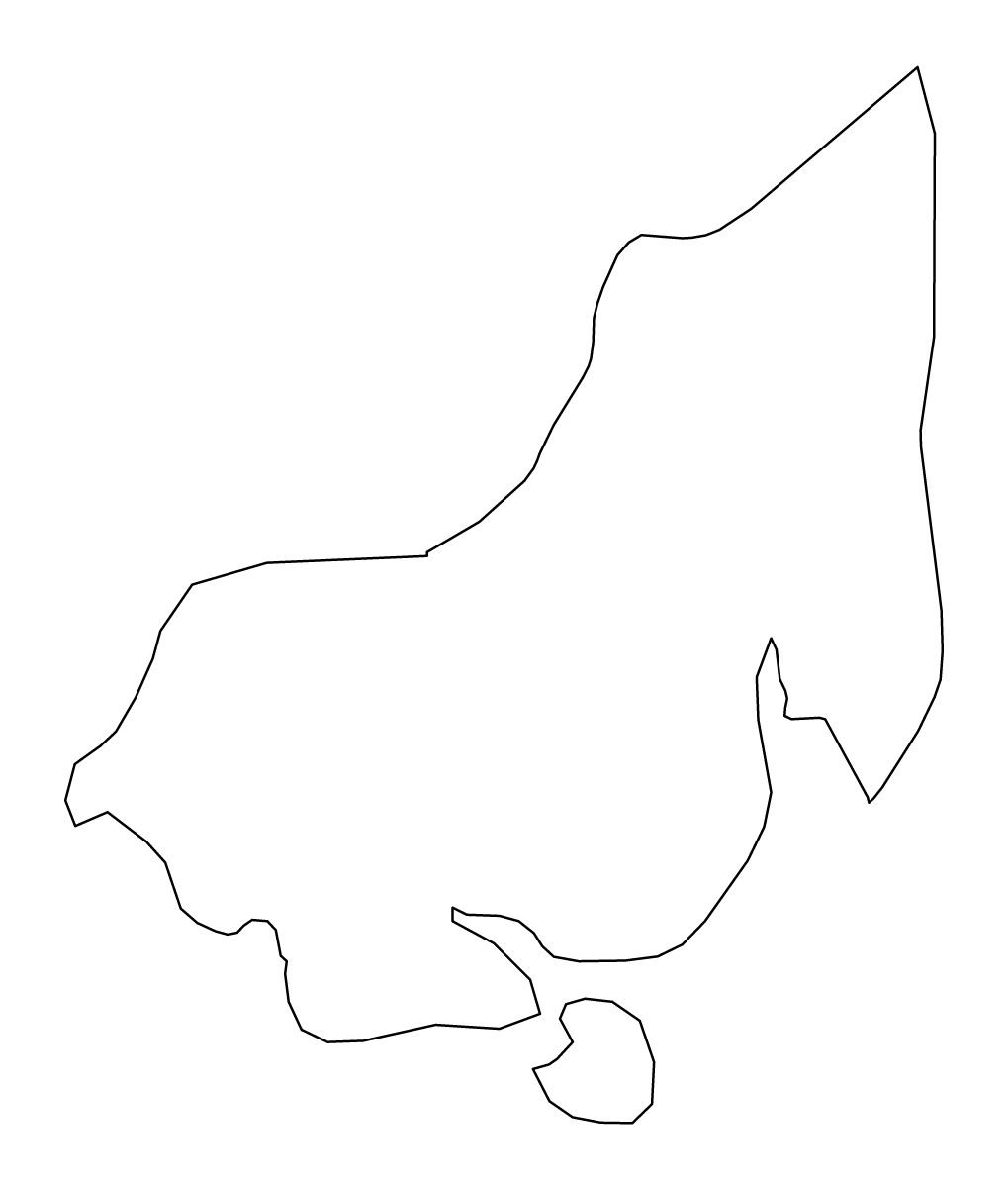 Mapa de contorno de Sihanoukville, Cambodia.