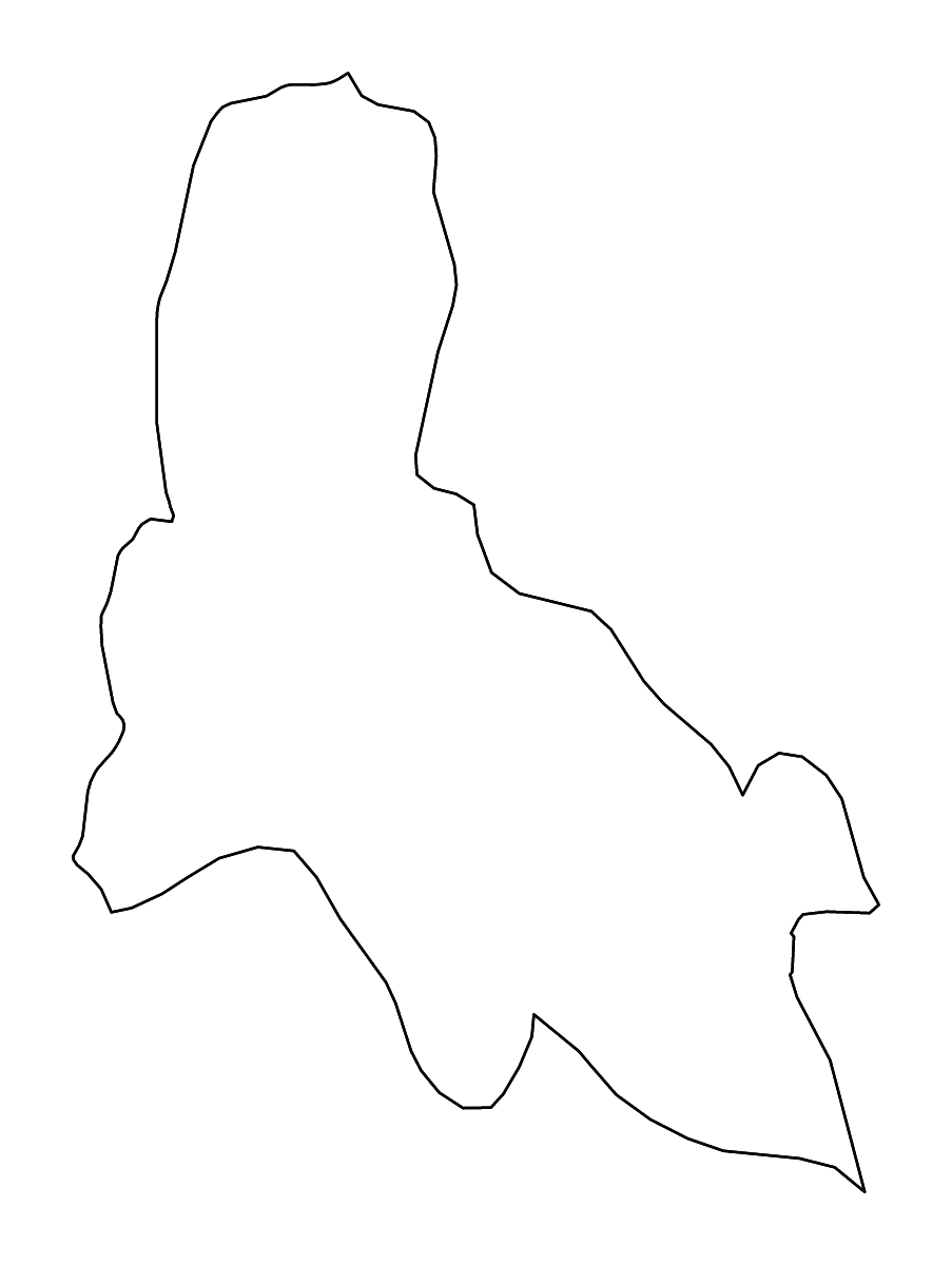 Carte de contour de Svay Rieng, Cambodia avec rivières.