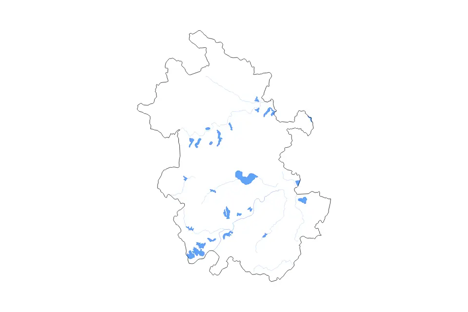Vista previa del mapa de contorno de Anhui