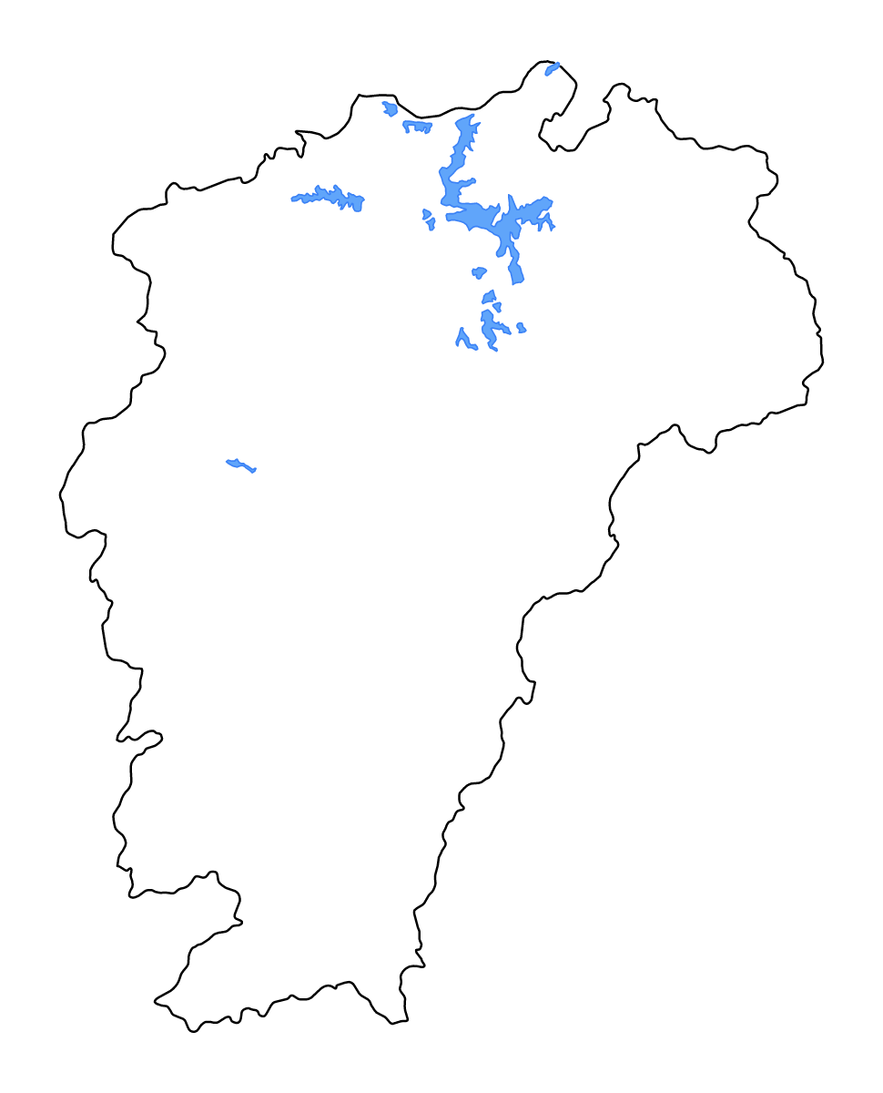 Carte de contour de Jiangxi, China avec lacs et rivières.