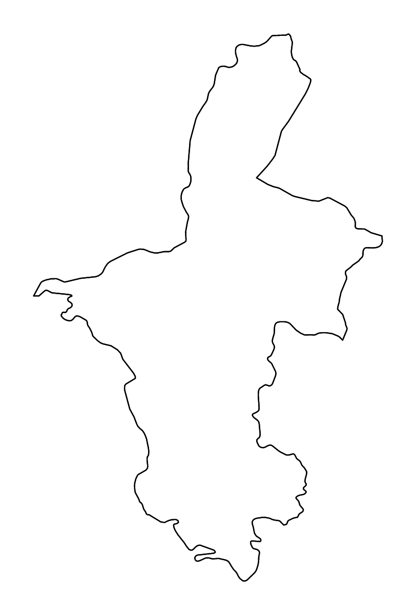 Carte de contour de Ningxia, China avec rivières.