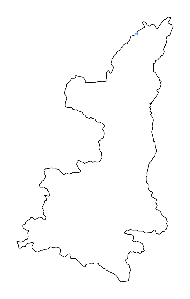 Carte de contour de Shaanxi, China avec lacs et rivières.