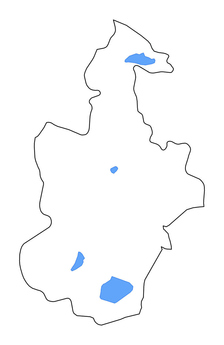 Carte de contour de Tianjin, China avec lacs et rivières.