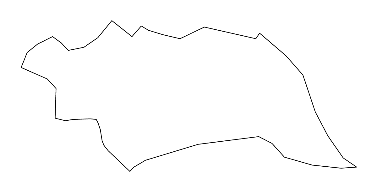 Outline map of Famagusta District, Cyprus.