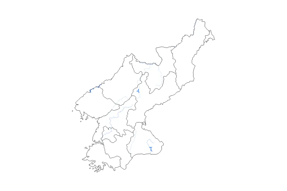 Vista previa del mapa de contorno de Dem. Rep. Korea