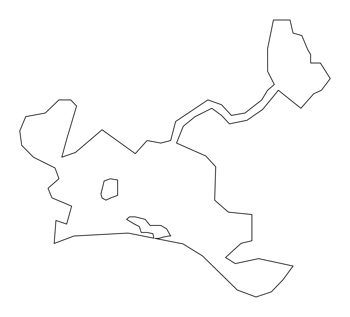 Carte de contour de Dhekelia (place), Dhekelia.