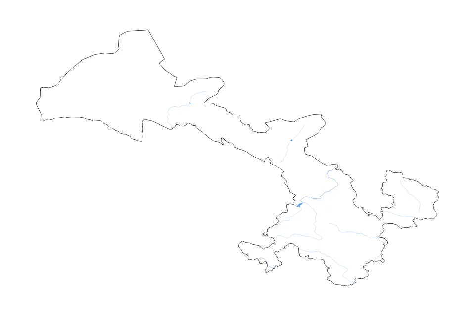 Aperçu de la carte de contour de Gansu