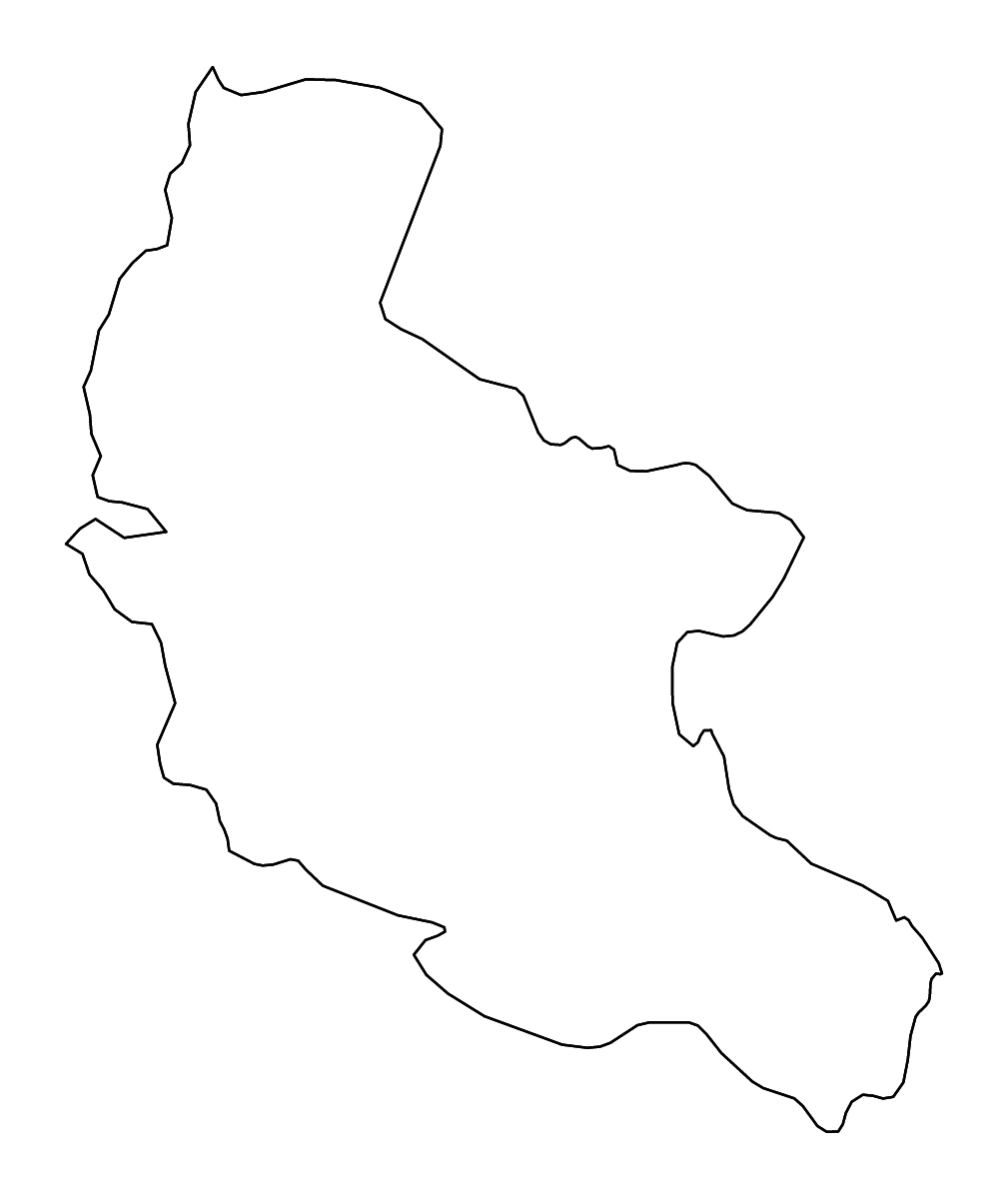 Carte de contour de Kakheti, Georgia avec rivières.
