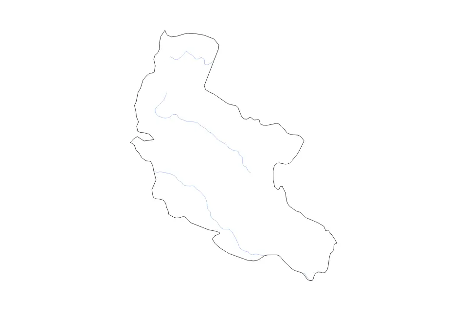 Carte de Kakheti, Georgia de type contour et rivières pour Asie, montrant contour et rivières avec des limites nettes.