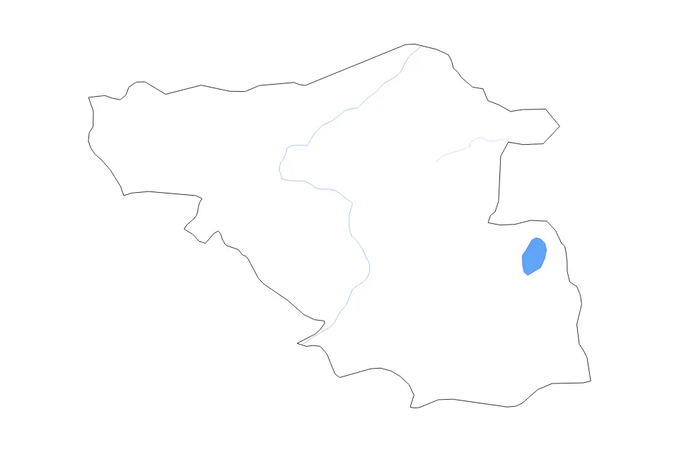 Carte de Samtskhe–Javakheti, Georgia de type contour, lacs et rivières pour Asie, montrant contour, lacs et rivières avec des éléments hydrographiques comme Ozero Paravani.