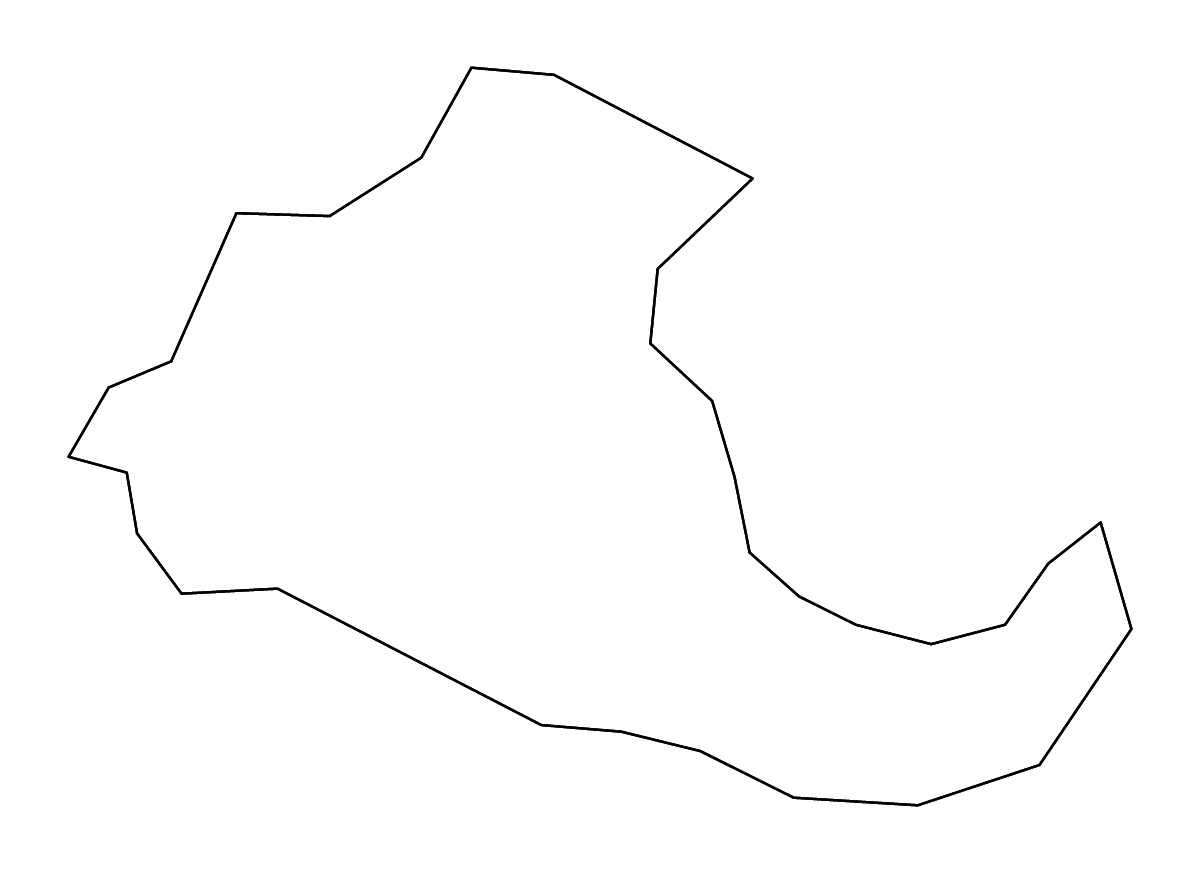 Mapa de contorno de Tbilisi, Georgia con ríos.