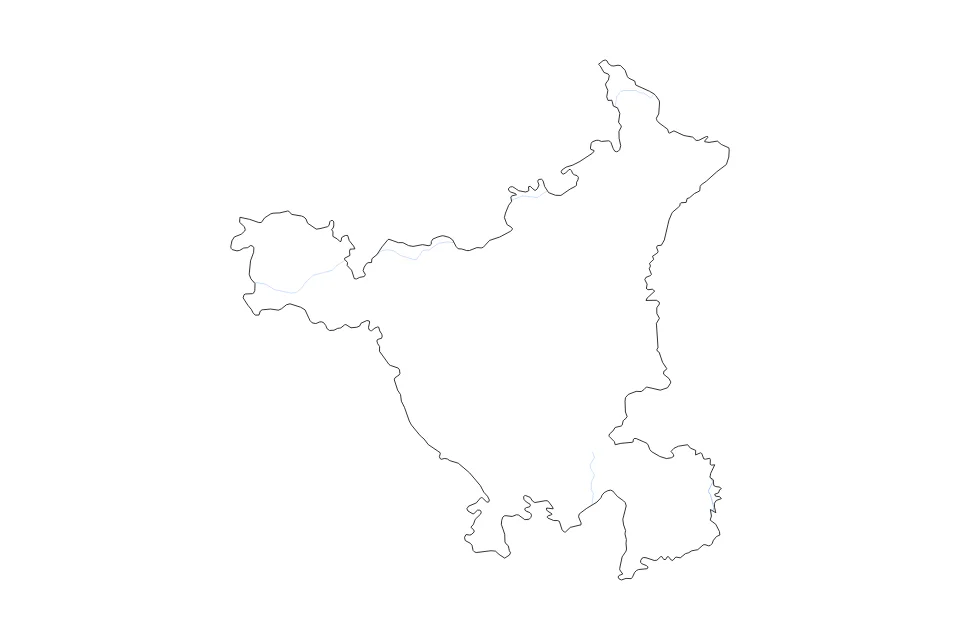 Aperçu de la carte de contour de Haryana