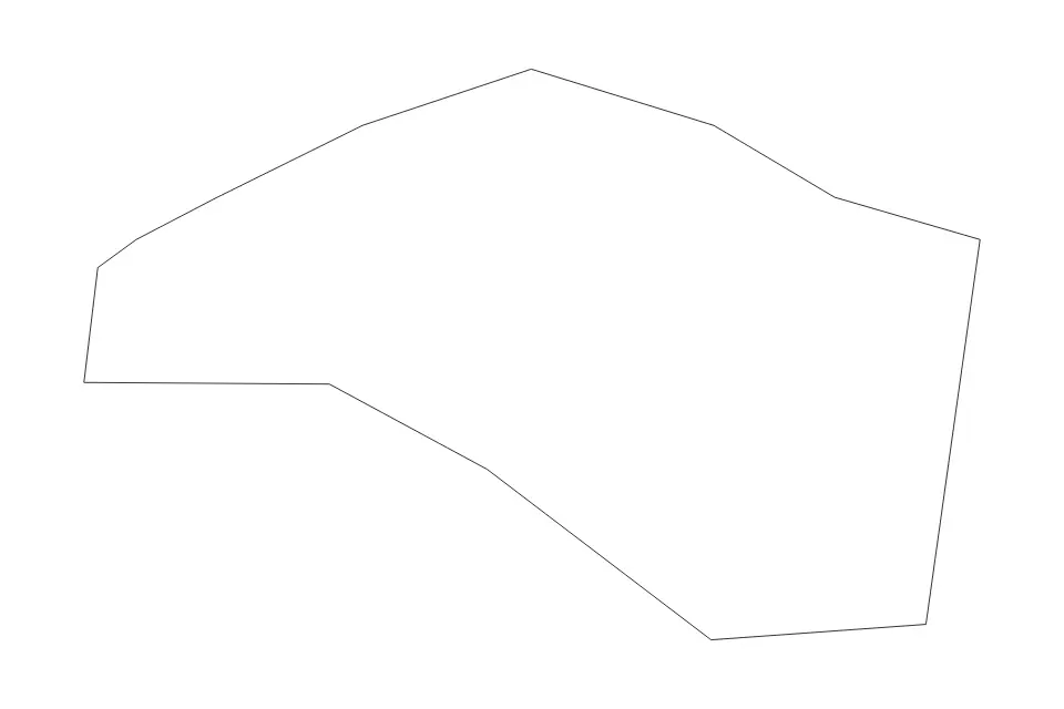 Outline map of Central and Western District Administrative Area, Hong Kong with subdivision borders.