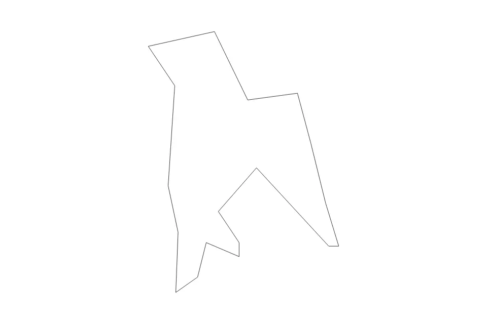 Outline map of Kowloon City Administrative Area, Hong Kong with subdivision borders.