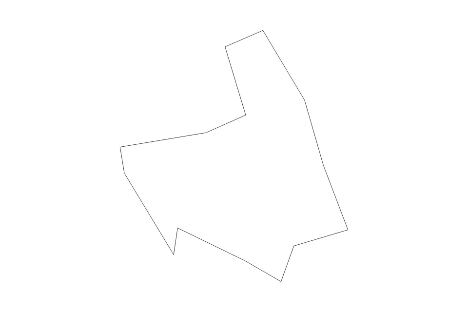 Outline map of Kwai Tsing Administrative Area, Hong Kong with subdivision borders.