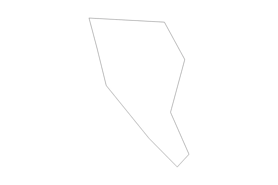 Outline map of Kwun Tong Administrative Area, Hong Kong with subdivision borders.