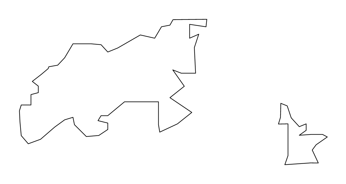Outline map of Islands District, Hong Kong.