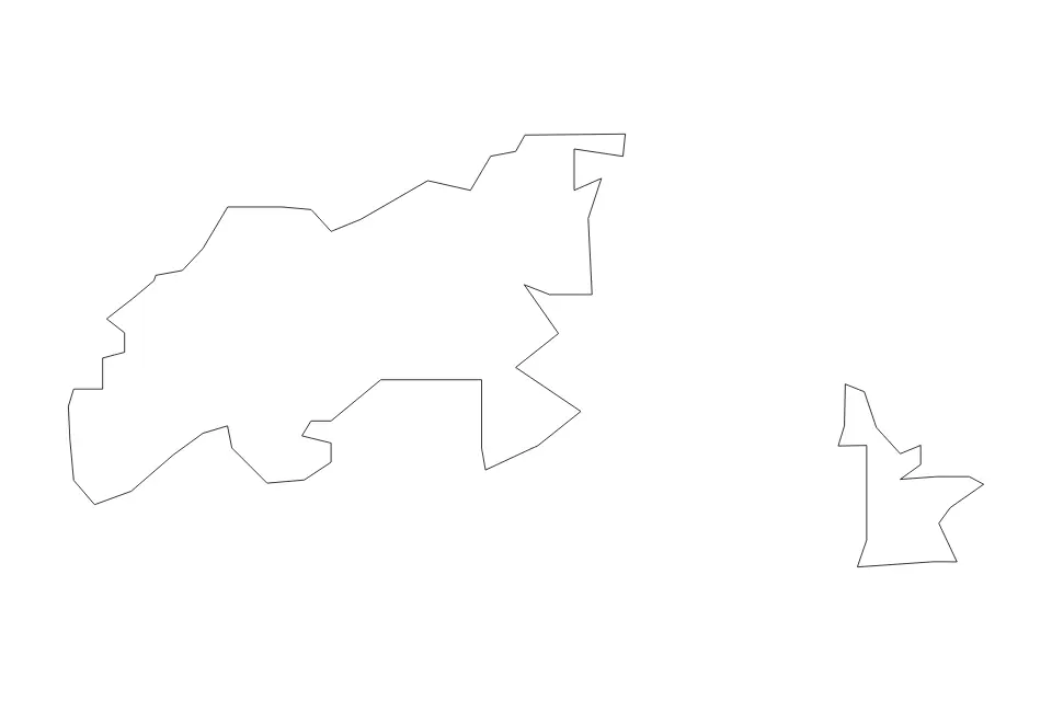 Mapa de Lantau Island, Hong Kong de tipo contorno para Asia, con contorno con límites limpios.