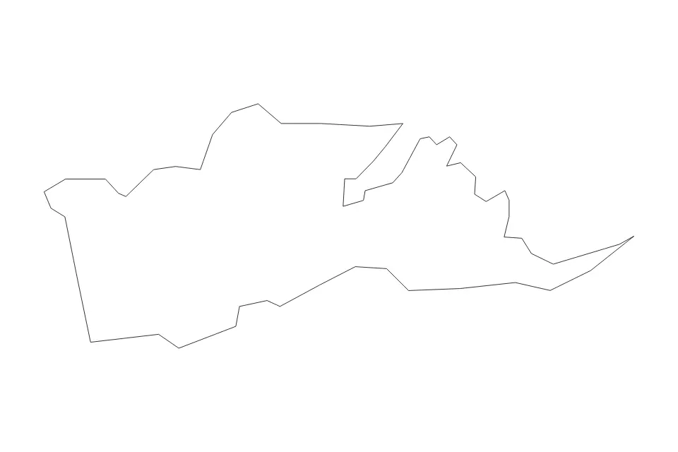 Mapa de North District, Hong Kong de tipo contorno y subdivisiones para Asia, con contorno y subdivisiones con límites limpios.