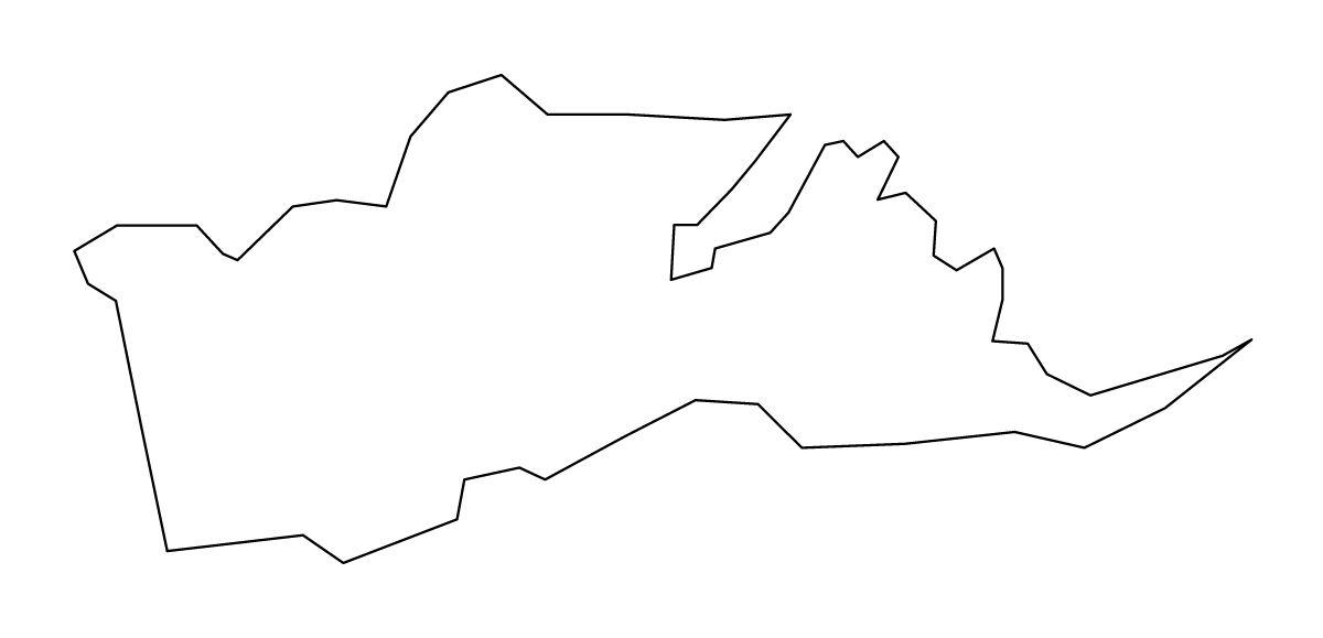 Mapa de contorno de North District, Hong Kong.